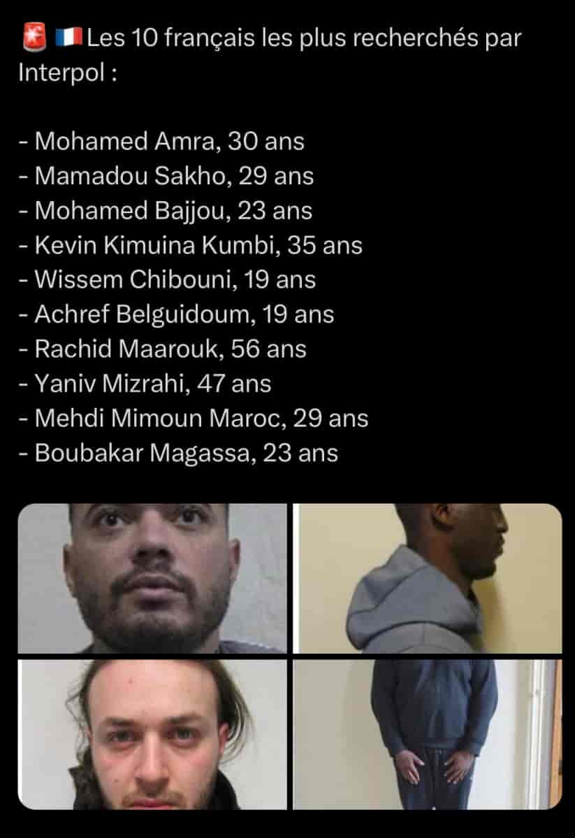 Les 10 Français les plus recherchés par Interpol