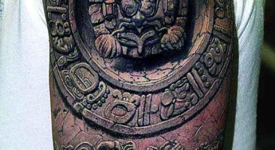 The Mayan style 3D tattoo 