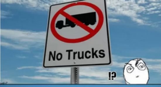 No Trucks. 