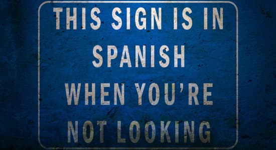 This sign is in spanish