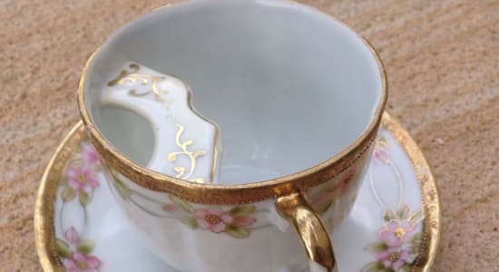 Antique tasse à thé pour homme ..