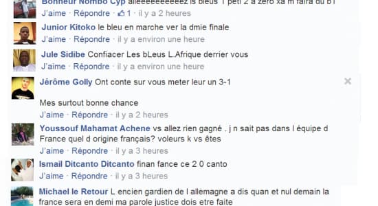 Un condensé du FB de l'équipe de France