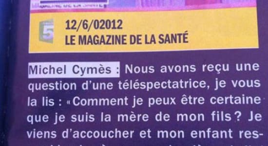 Une question dure pour Michel Cymès.....