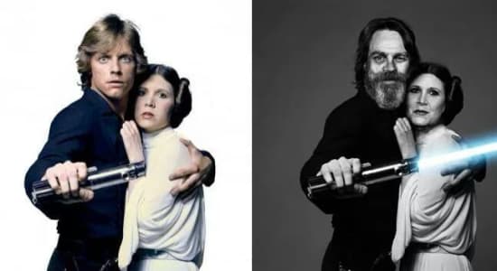 Avant et après : Carrie Fisher / Mark Hamill