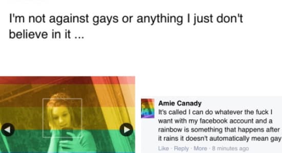 I'm not against gays