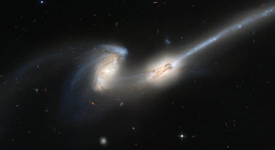 Fusion de 2 galaxies