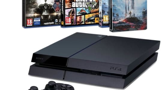 PlayStation 4 500 Go + Batman + Battlefront + GTA 349€