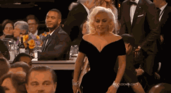 La réaction de DiCaprio à la vue de Lady Gaga
