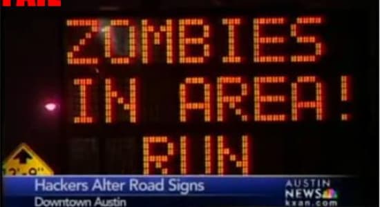 Des Hackers lancent l'attaque des zombies sur autoroutes