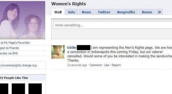Facebook : Women's right