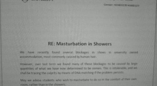 Masturbation in showers