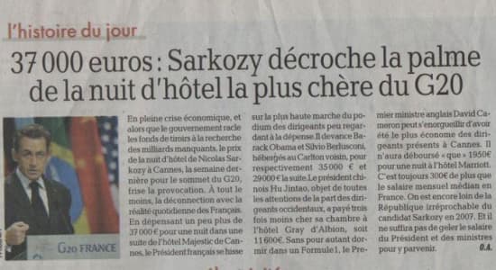 Sarkozy toujours aussi majestueux.