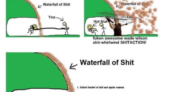 waterfall of shit