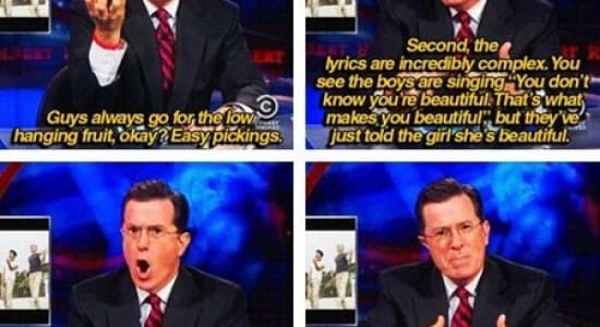 Colbert Report - What Makes you Beautiful - One Direction