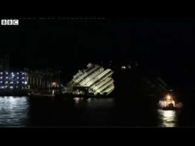 Time-lapse redressement du Costa Concordia