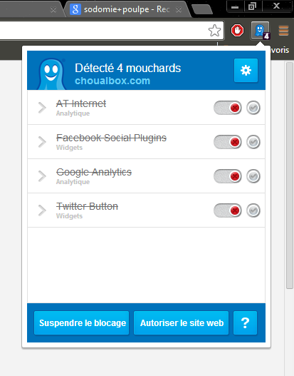 [Ultra easy]Bloquer les mouchards,widgets