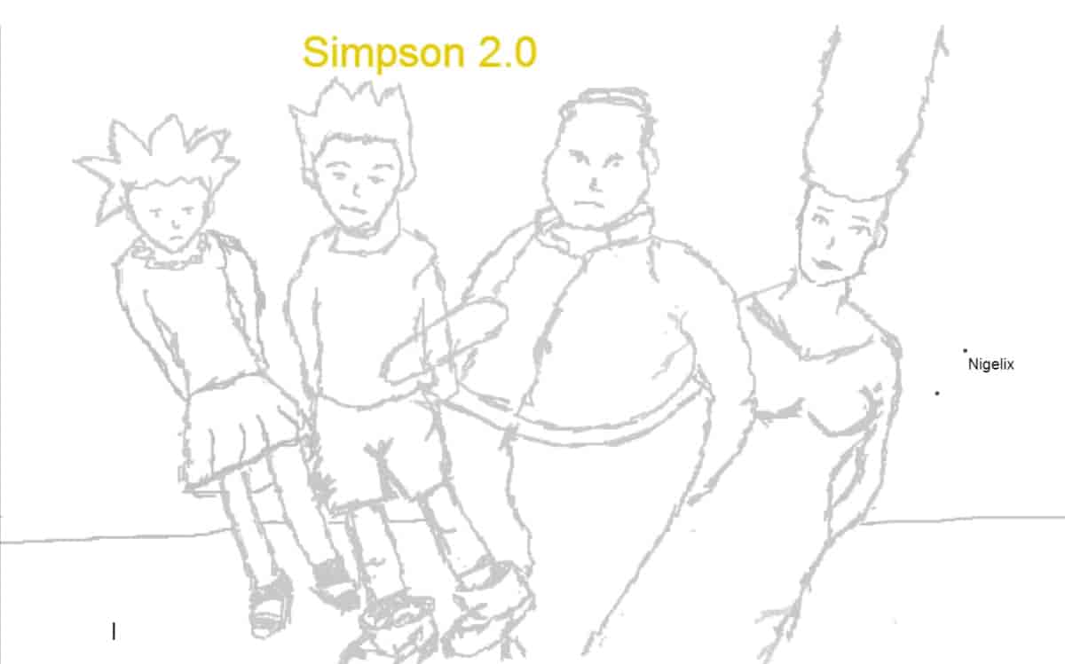 Simpson 2.0 gris et blanc