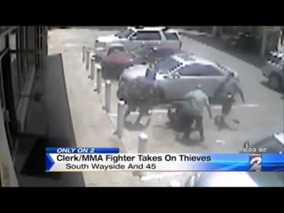 Un ancien combattant de MMA choppe des voleurs