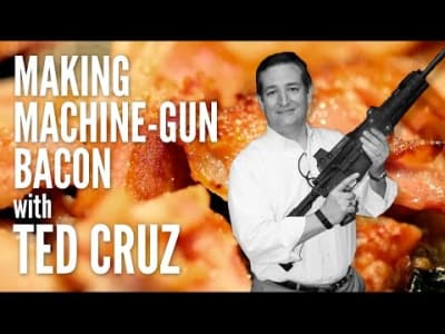 ['MURICA] Ted Cruz cuit du bacon avec son fusil d'assaut