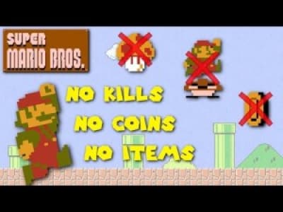 Finir Super Mario Bros 1 sans tuer, sans pièces et sans bonus ?