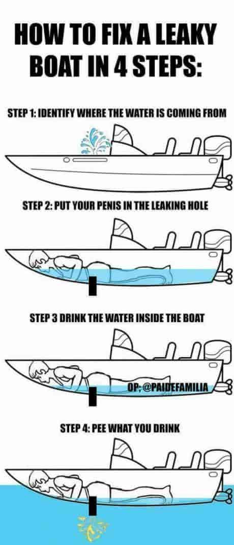 Comment réparer une fuite d'eau dans un bateau.
