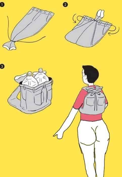 Comment faire un sac à dos avec son pantalon