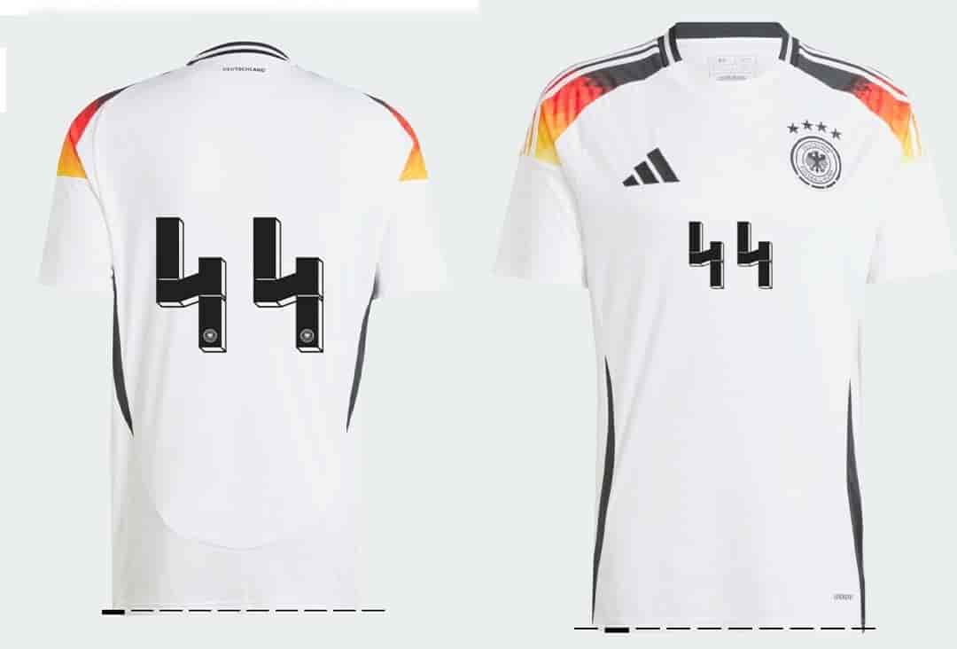 La fédération allemande de football va revoir le design du numéro 44 pour ses maillots