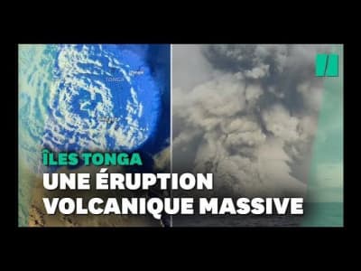 Eruption sous-marines proches des iles Tonga.
