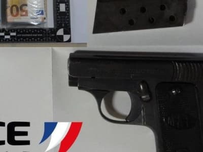 Limoges : une arme de poing et plus de 3.000 euros en liquide découverts après une course poursuite