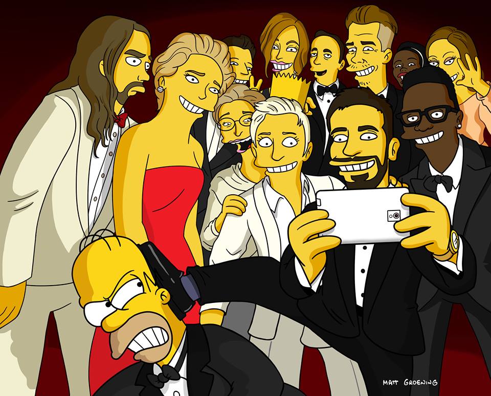 Selfie des Oscars version Simpson