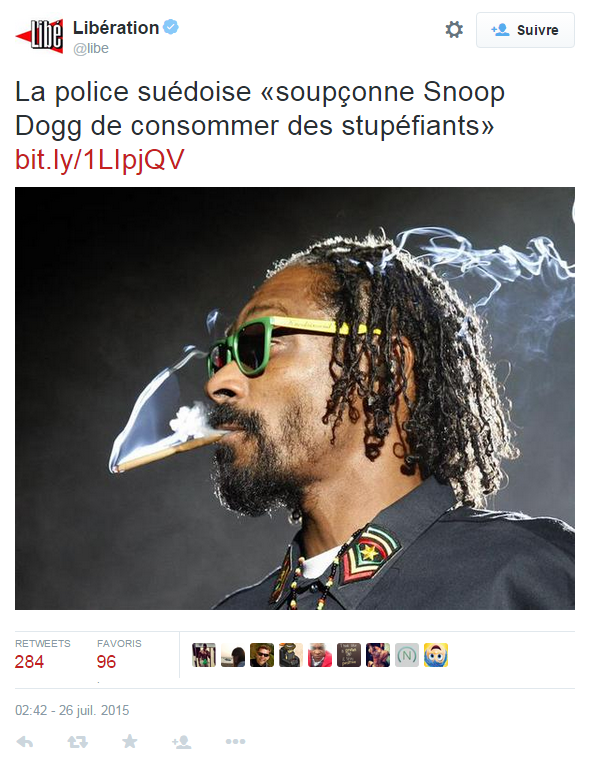 Snoop Dogg consommerait des stupéfiants...