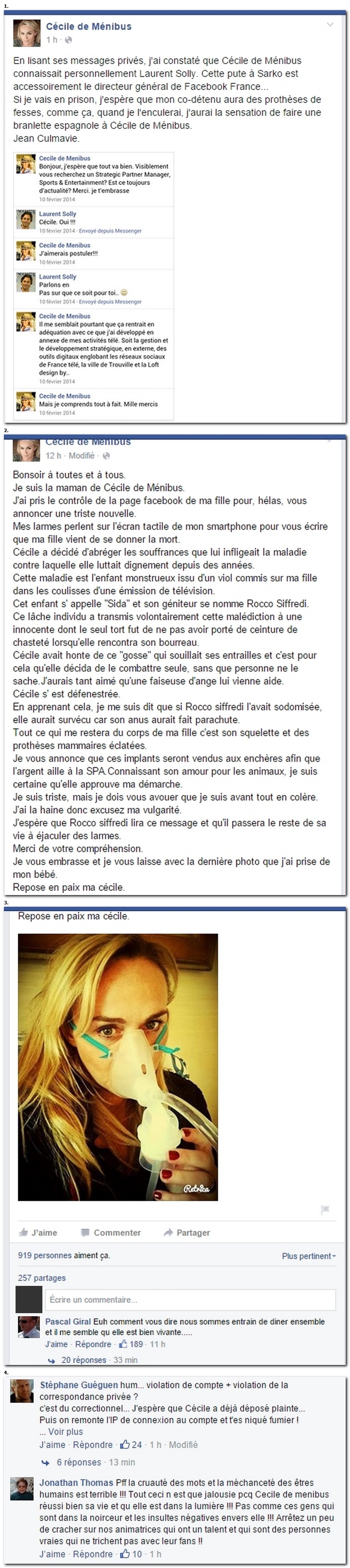 Cécile de Ménibus hackée sur Facebook