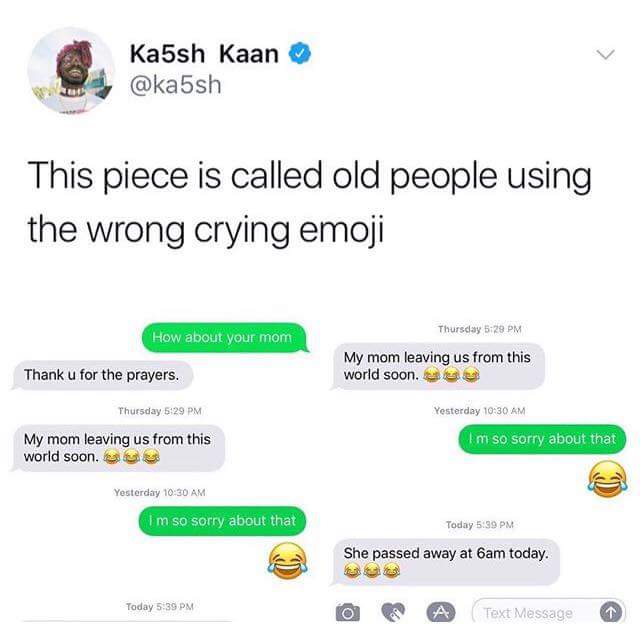 Old people using the wrong emoji