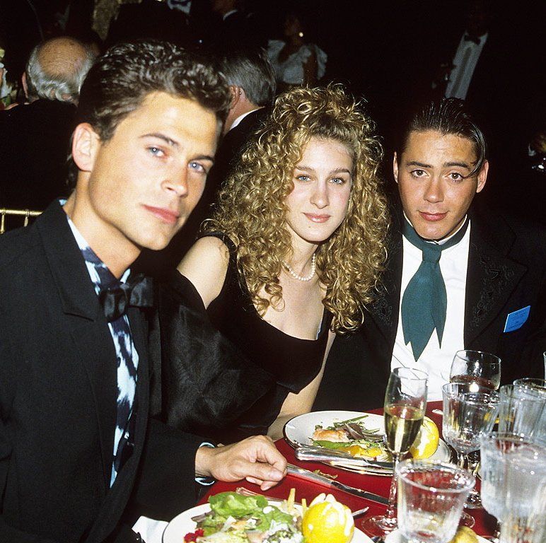 Rob Lowe, Sarah Jessica Parker et Robert Downey Jr, 1988
