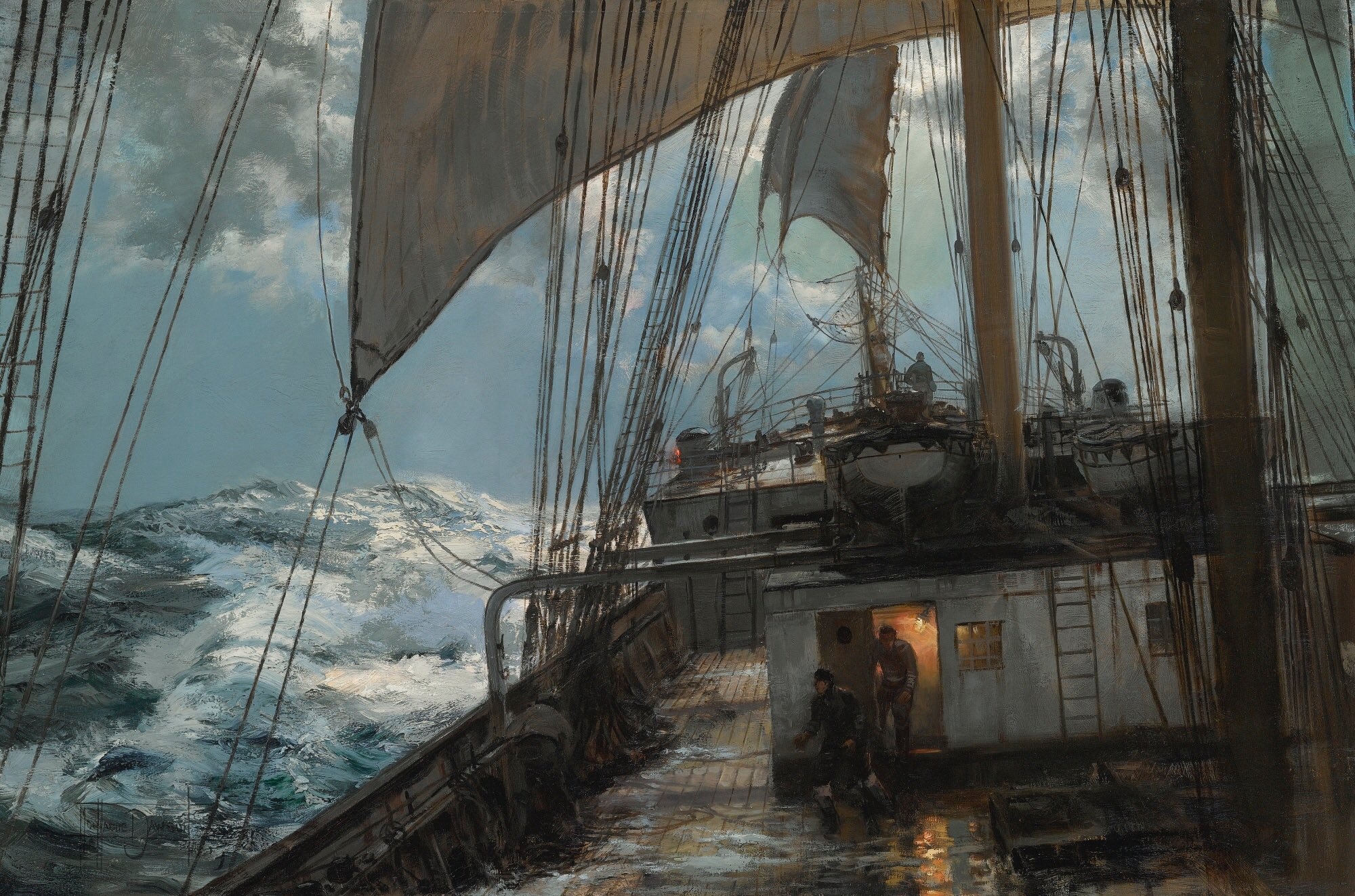 A Night at Sea | Montague Dawson | 1890 – 1973