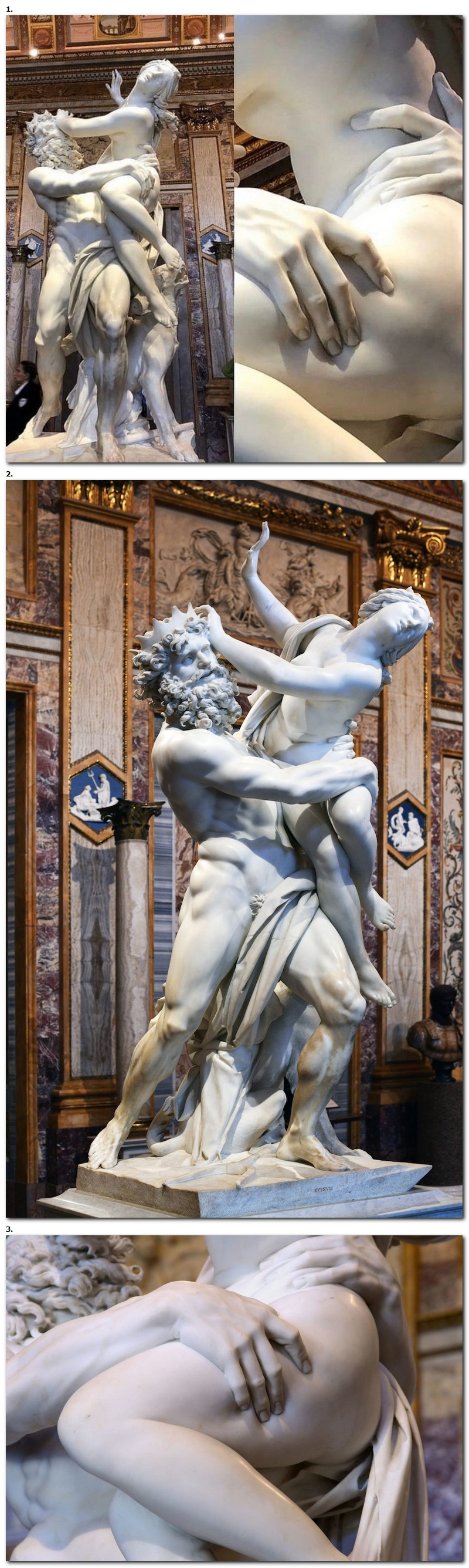 Le viol de Proserpine, une sculpture baroque du XVIIe siècle réalisée par l'artiste italien Gian Lorenzo Bernini à l'âge de 23 ans