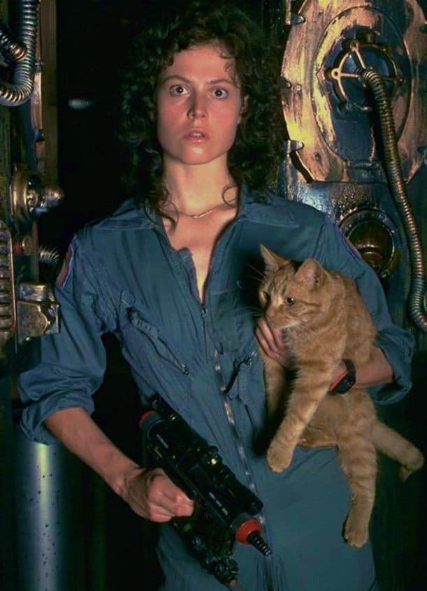Sigourney Weaver sur le tournage d'Alien (1979)