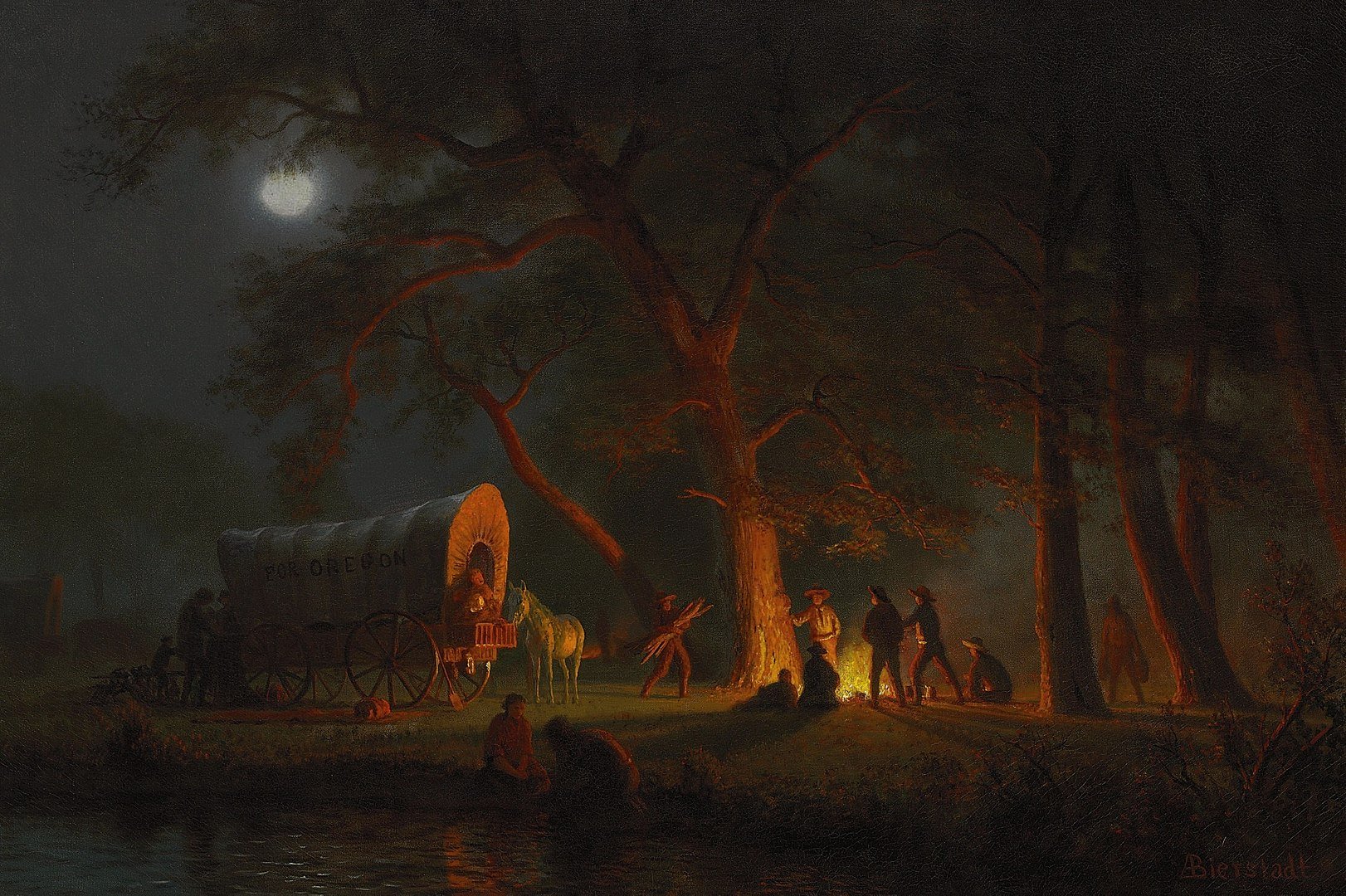 Albert Bierstadt | The Oregon Trail (Campfire) | 1863