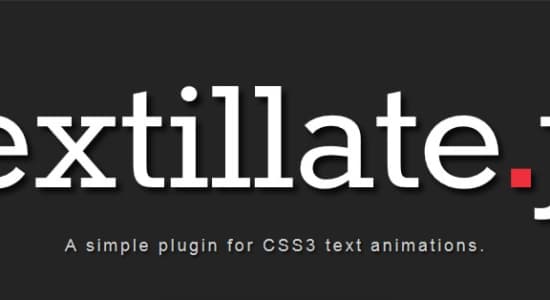 Animate.css + Lettering.js = Textillate.js (animations CSS3)