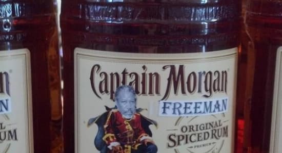 Captain Morgan on a bottle