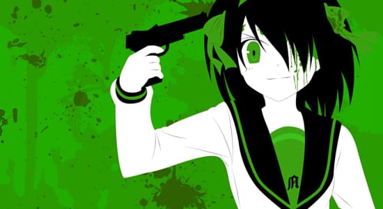 Green Anime Girl