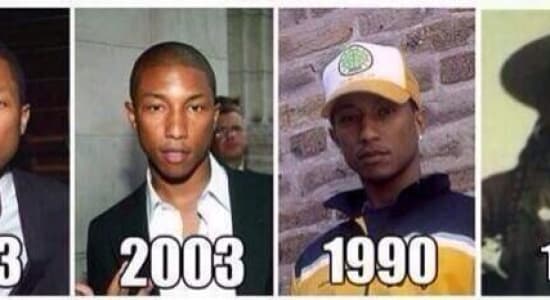Pharrell Williams à travers les âges.