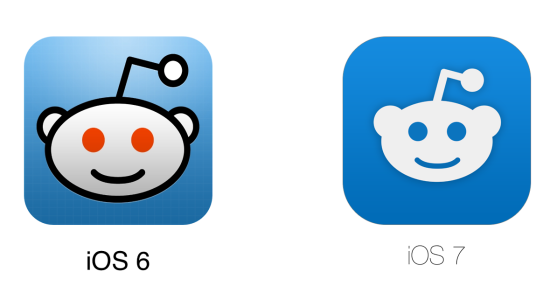 L'influence d'iOS 7 sur le logo des applications. 