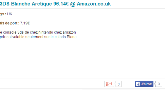 Console Nintendo 3DS Blanche Arctique 96.14€