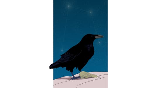 le corbeau et sa constellation