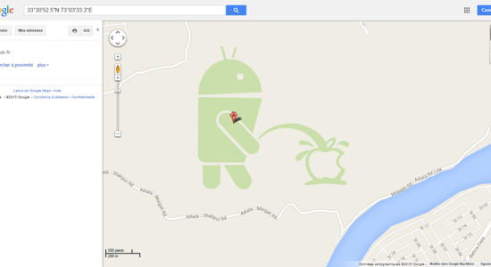 Android VS Apple sur google map