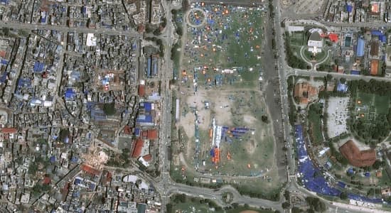 Népal : les dégâts du séisme vus par satellite