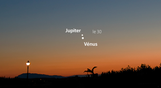 Conjonction Vénus - Jupiter 