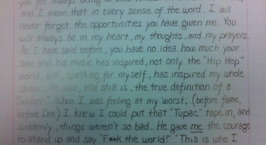 Une lettre d'Eminem adressée à la mère de Tupac