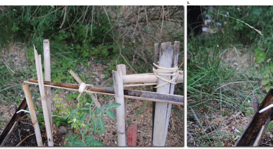 Système d'irrigation avec des bambous